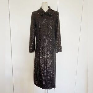 Stunning Black Self Portrait Trench Coat